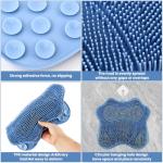 Show Foot Scrubber Mat & Silicone Back Scrubber with Suction Cups, 3 Brush Designs for Deep Cleaning Shower, Foot Brush for Shower, Deep Exfoliation