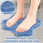 Show Foot Scrubber Mat & Silicone Back Scrubber with Suction Cups, 3 Brush Designs for Deep Cleaning Shower, Foot Brush for Shower, Deep Exfoliation