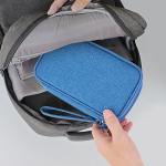 Bevegekos Electronics Organizer Case Travel Accessories Cords Cables Pouch Power Bank Bag (Medium, Azure Blue)