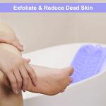 BESKAR Shower Foot Scrubber Mat with Non-Slip Suction Cups, Foot Spa Brush for Cleaning & Exfoliating Your Feet No Bend, Foot Points Reflexology Mat for Relax Your Feet