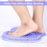 BESKAR Shower Foot Scrubber Mat with Non-Slip Suction Cups, Foot Spa Brush for Cleaning & Exfoliating Your Feet No Bend, Foot Points Reflexology Mat for Relax Your Feet