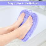 BESKAR Shower Foot Scrubber Mat with Non-Slip Suction Cups, Foot Spa Brush for Cleaning & Exfoliating Your Feet No Bend, Foot Points Reflexology Mat for Relax Your Feet