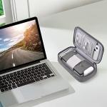 Bevegekos Small Electronics Travel Case, Portable Carrying Organizer Pouch Bag for Charger & Cords/Cables/Power Bank/Hard Drive (Small, Dark Grey)