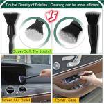 Fitosy Car Interior Duster Detail Brushes, Soft Bristles Brush Car Accessories for Cleaning Dashboard Air Vent Crevice, Detailing Dusting Tool Kit for Auto Truck SUV RV