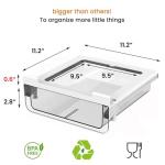 vacane Under Shelf Basket Organizer, Under Shelf Storage Drawer Pull Out, Under Cabinet Basket Hanging Holder for Cupboard Cabinet Pantry Kitchen, Add-on Space Saver