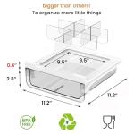 vacane Compact-depth Under Shelf Basket Organizer, Under Shelf Storage Drawer Pull Out, Under Cabinet Basket Hanging Holder for Cupboard Cabinet Pantry Kitchen, Add-on Space Saver