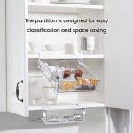 vacane Compact-depth Under Shelf Basket Organizer, Under Shelf Storage Drawer Pull Out, Under Cabinet Basket Hanging Holder for Cupboard Cabinet Pantry Kitchen, Add-on Space Saver