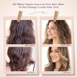 Travel Blow Dryer Brush in one, Dual Voltage 110V-240V Mini Hot Air Brush, Hair Trends Nano Titanium 2 Inch One Step Hair Dryer and Styler Volumizer Oval Shape