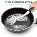 SetSail Dish Brush Set of 3 with Bottle Brush, Dish Scrub Brush with Long Handle Deep Cleaning Handle Brush with Scraper Tip for Kitchen Sink Dishes Bottle Cup Pot and Pans Tile Lines, Black