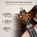 5 in 1 Blow Dryer Brush, Upgrade Hair Dryer Brush Air Curler Air Curling Wrap Styler, Detachable Hot Air Brush Negative Ion Curling Brush Iron, Hair Styling Tools for Drying Curling Straightening