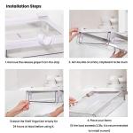 vacane Under Shelf Basket Organizer, Under Shelf Storage Drawer Pull Out, Under Cabinet Basket Hanging Holder for Cupboard Cabinet Pantry Kitchen, Add-on Space Saver