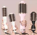 Travel Blow Dryer Brush in one, Dual Voltage 110V-240V Mini Hot Air Brush, Hair Trends Nano Titanium 2 Inch One Step Hair Dryer and Styler Volumizer Oval Shape