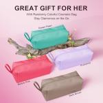 4-in-1 Travel Dual Voltage Hair Dryer Brush Blow Dryer Brush,Portable 2 inch Mini Hot Air Brush,Travel Hair Styler/Volumizer/Straightener/Curler,110-240V European Blow Dry Brush with EU&UK Plug