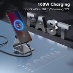 ODDADD 100W USB C Magnetic Charging Cable 2pack(3.3ft+6ft), 6 in 1 Magnetic Fast Charging Cable, Magnetic USB C Charging Cable Compatible with Micro USB, Type C and All Devices