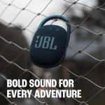 JBL Clip 4 - Portable Mini Bluetooth Speaker, big audio and punchy bass, integrated carabiner, IP67 waterproof and dustproof, 10 hours of playtime, speaker for home, outdoor and travel (Blue)