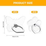 LOGJAM 4 Pcs Cell Phone Finger Ring for Back of Phone, Clear Holder Grip Stand 360 Rotation Universal Phone Case Accessories