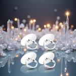 4 Pcs Phone Finger Ring Transparent Bling Cell Phone Case Ring Holder with Rhinestones Phone Ring Holder Grip Kickstand 360° Rotation Compatible with Phones Tablets Case Cell Phone Grips Accessories