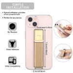 Fiada 4 Pieces Phone Grip Strap Telescopic Phone Kickstand Elastic Finger Holer Hand Strap Adhesive Loop for Phone Grip with Stand Compatible with Most Smartphones (Black, Silver, Gold, Rose Gold)