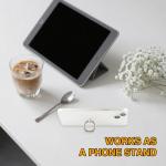 LOGJAM 4 Pcs Cell Phone Finger Ring for Back of Phone, Clear Holder Grip Stand 360 Rotation Universal Phone Case Accessories