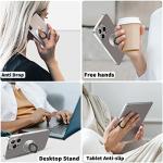 TACOMEGE Transparent Clear Phone Ring Grips Holder Kickstand, Finger Ring Stand for Cell Phone Tablet Case Accessories Round (BK R)