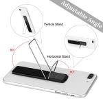 Fiada 4 Pieces Phone Grip Strap Telescopic Phone Kickstand Elastic Finger Holer Hand Strap Adhesive Loop for Phone Grip with Stand Compatible with Most Smartphones (Black, Silver, Gold, Rose Gold)