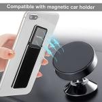 Fiada 4 Pieces Phone Grip Strap Telescopic Phone Kickstand Elastic Finger Holer Hand Strap Adhesive Loop for Phone Grip with Stand Compatible with Most Smartphones (Black, Silver, Gold, Rose Gold)