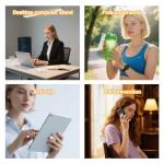 LOGJAM 4 Pcs Cell Phone Finger Ring for Back of Phone, Clear Holder Grip Stand 360 Rotation Universal Phone Case Accessories