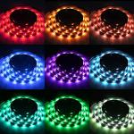 abtong Battery Powered Led Strip Lights RGB with Mini Controller Waterproof Led Rope Lights Battery Operated Led Lights Multi Color Changing Lights 2M 6.56ft