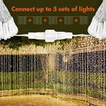 Twinkle Star 300 LED Curtain String Lights, 8 Modes Plug in Fairy Lights for Bedroom,Wedding,Party,Birthday, Hanging Twinkle Light for Indoor Outdoor Wall Window Backdrop Decoration, Warm White