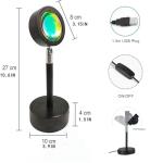 CORATED Sunset Lamp, Projector Sunset Light 180 Degree Rotation Projection LED Night Light for Photography, Selfie, Home and Bedroom Decor (Sunset Red)