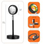 Spacenight Sunset Lamp Projector Multi-Color Multi-Mode, Dimmable, Timing, Music Rhythm, Sunset Background Wonderful Visual Impact, USB Plug and Play (Remote & APP)