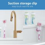 Dr. Brown's Reusable Sponge Baby Bottle Cleaning Brush with Suction Cup Stand, Scrubber and Nipple Cleaner, Pink 1-Pack