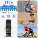 Ajblg Health Activity Fitness Trackers, 2025 Wearable Smart Bracelet, 120+ Sport Modes Smart Band, All-Day Continuous Heart Rate Blood Pressure Stress HRV Monitor, 24H Sleep Tracker with Free App