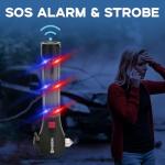 SINSEN Car Safety Hammer Flashlight, Tactical Emergency Rescue Tool, LED High Lumens Rechargeable Solar Powered Escape Kit, Window Glass Breaker and Seatbelt Cutter, Self Defense Multi-Function Torch