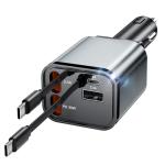 Retractable Car Charger Adapter for iPhone 17,4 in 1 Fast Charging Car Phone Charger,69W USB C Car Truck Accessories,Road Trip Essentials Gift for Men Women for iPhone 17 Pro Max/16/15/14/13/12,Galaxy