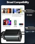 Retractable Car Charger Adapter for iPhone 17,4 in 1 Fast Charging Car Phone Charger,69W USB C Car Truck Accessories,Road Trip Essentials Gift for Men Women for iPhone 17 Pro Max/16/15/14/13/12,Galaxy