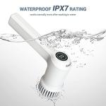 AIRSEE Electric Spin Scrubber, Cordless Power Rotating Brush, 2 Speeds, 6 Replaceable Brush Heads, Handheld Shower Bathroom Scrubber for Cleaning Floors, Windows, Bathtubs, Tiles, Sink, Car