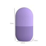 Joyeee Ice Face Roller, Reusable Silicone Mold Face Massage Eye Facial Beauty Skin Care Tools Apply Ice for Shrink Pores Anti Wrinkle Reduce Puffiness Improve Skin Elasticity, Striped, Purple