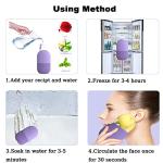 Joyeee Ice Face Roller, Reusable Silicone Mold Face Massage Eye Facial Beauty Skin Care Tools Apply Ice for Shrink Pores Anti Wrinkle Reduce Puffiness Improve Skin Elasticity, Striped, Purple