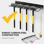 POKIPO Power Tool Organizer, Drill Holder Wall Mount, Heavy Duty Garage Tool Organizer and Storage, Suitable Tool Rack for Tool Room, Workshop, Garage (Black-1 Tirer)