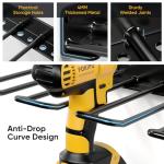 POKIPO Power Tool Organizer, Drill Holder Wall Mount, Heavy Duty Garage Tool Organizer and Storage, Suitable Tool Rack for Tool Room, Workshop, Garage (Black-1 Tirer)