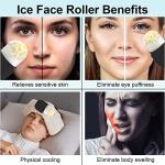 Ice Roller for Face and Eye, Upgrated Ice Face Roller, Ice Facial Cube,Facial Ice Roller Skin Care Tool for Eye Puffiness Relief & Remove Fine Lines Beauty Gift for Women(Black)