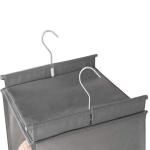 MAX Houser 5 Shelf Hanging Closet Organizer,Space Saver, Closet Hanging Shelves with (4) Side Pockets,Foldable,Light Grey