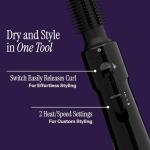 Hot Tools Pro Artist Hot Air Styling Brush | Style, Curl and Touch Ups (3/4”), Black