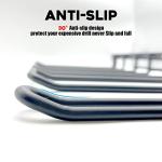 Vikerniel Drill Holder, Power Tool Organizer, Wall Mount 4 Cordless Metal Shelf Holder, Utility Storage Rack for Dewalt Cordless Tools for father day gifts