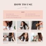 110-240V Travel Brush Hair Dryer, Small Hair Straightener Brush with European Plug Adapter for International Travel, 4 in 1 Hot Air Styler & Dryer for Drying Straightening Curling Volumizing