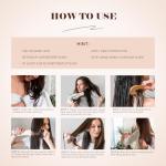 Hair Trends Travel Hair Dryer Brush, Nano Titanium 2 Inch One Step Hair Dryer & Styler Volumizer, Mini Oval Hot Air Brush, White and Rose Gold, HB004