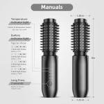 CARESKY® Cordless Curling Iron Brush, 1.5 Inch Mini Travel Hair Curler with 200 Million Negative Ions, Portable Heated Round Straightener Brush Rechargeable for Curl, Touch-Up, De-Frizz, Styling