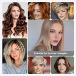 CARESKY® Cordless Curling Iron Brush, 1.5 Inch Mini Travel Hair Curler with 200 Million Negative Ions, Portable Heated Round Straightener Brush Rechargeable for Curl, Touch-Up, De-Frizz, Styling