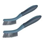 PHYEX 2 Packs Small Brushes for Cleaning, Stiff Bristle Grout Scrub Brushes for Kitchen, Bathroom, and Tile Floors, Ideal for Gaps, Crevices, and Window Tracks